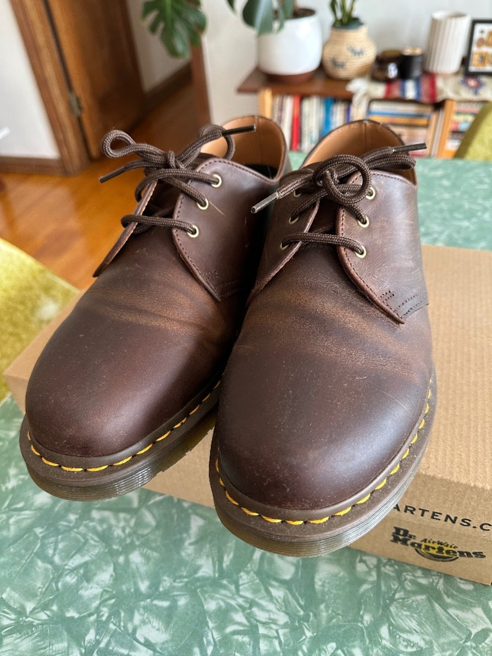 Dr. Martens 1461 Leather Oxford, Crazy Horse Dark Brown, Men's Shoes, Size 10